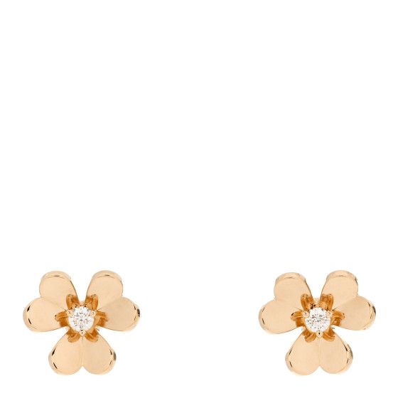 18K Yellow Gold Diamond Mini Frivole Earrings | FASHIONPHILE (US)