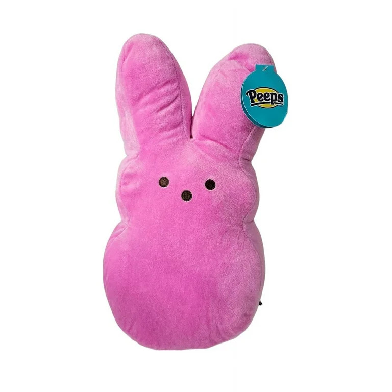 Peeps Large Marshmallow Bunny Easter Plush, 15-in - Pink | Walmart (US)