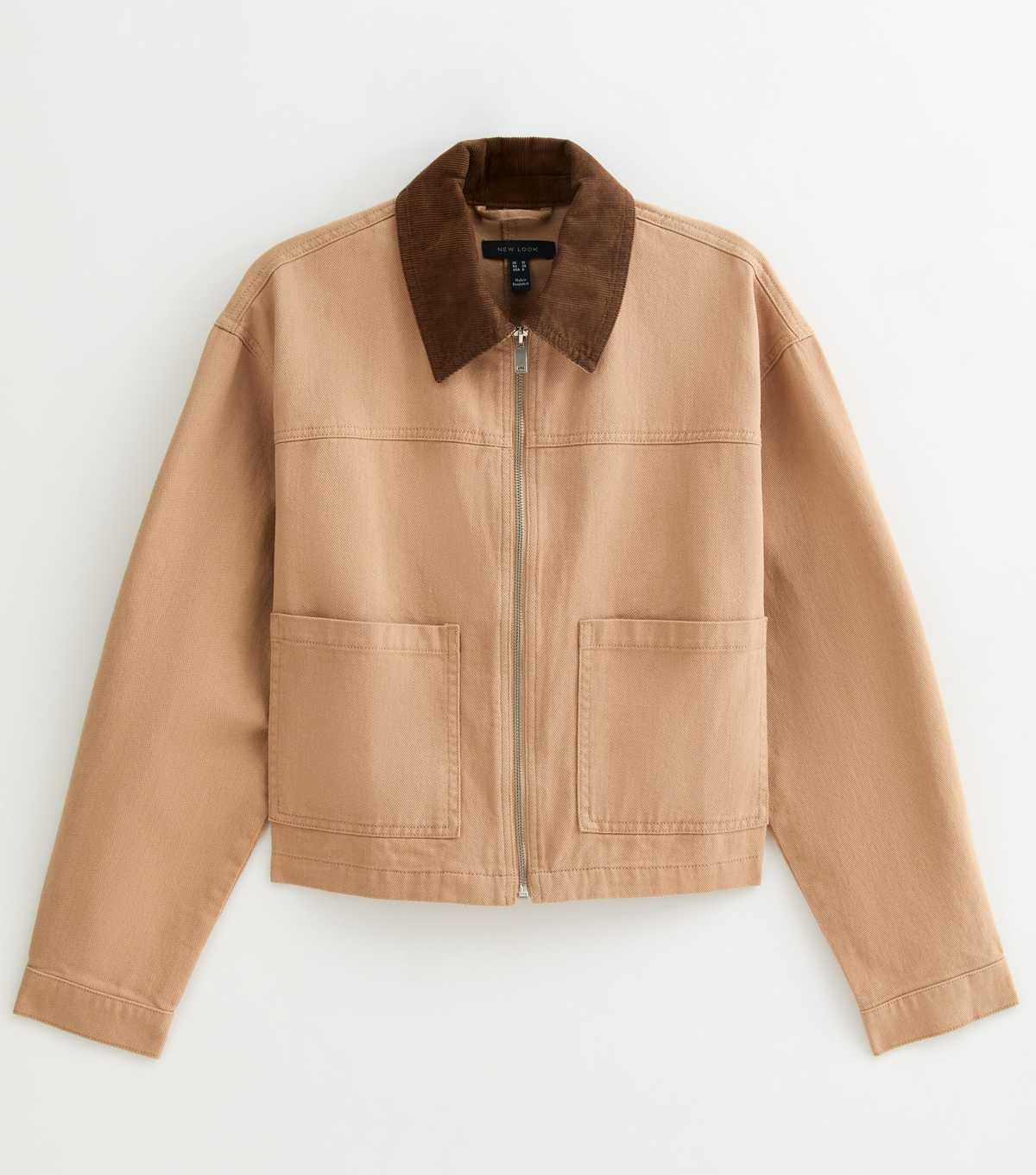 Tan Contrast Collar Barn Jacket
						
						Add to Saved Items
						Remove from Saved Items | New Look (UK)