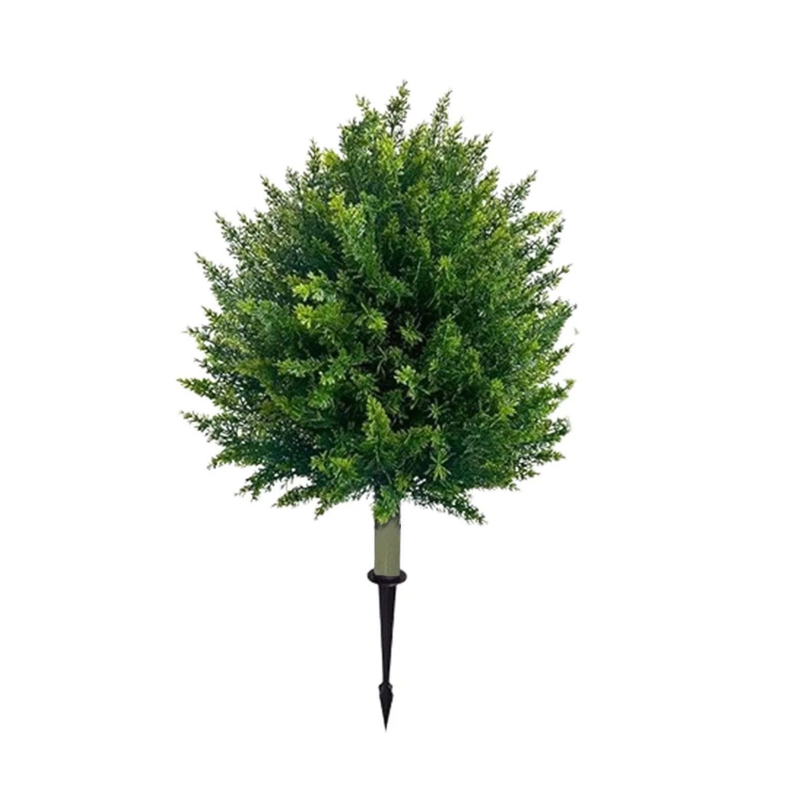 Clearance! Artificial Cedar Topiary Ball Tree with Ground Spike, 16'' Fake Cedar Plant UV Resista... | Walmart (US)