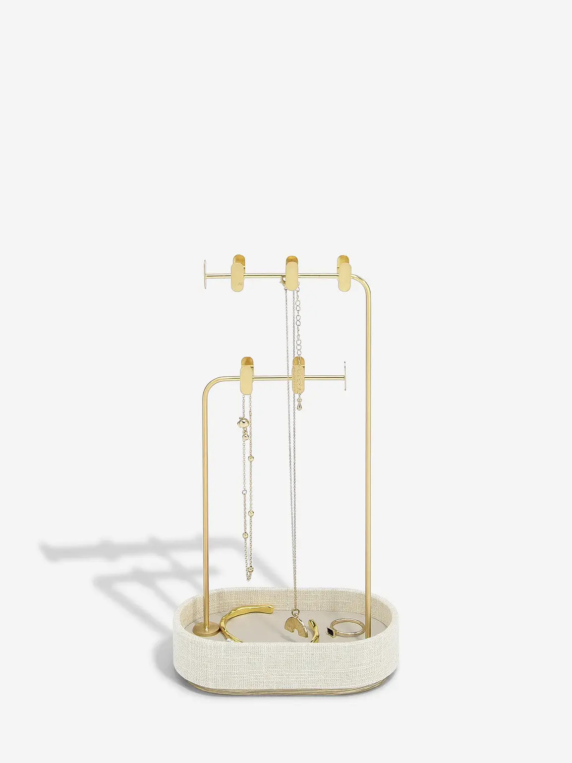 Oatmeal & Linen Multi-Hook Jewellery Stand | Stackers