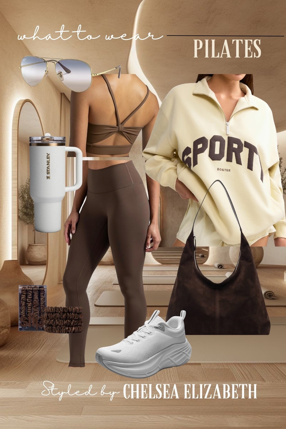 Pilates Outfit • Athleisure • Sporty Chic 
•••
Petite Style: Height 5’4, Weight 115, Bust 32DDD
Quarter Zip Sweatshirt - XS
Brown Sports Bra - M
Brown Leggings - M
Stanley Tumbler 
Walking Shoes -8
Suede Shoulder Bag 
Brown Scrunchies 
Ray Ban Sunglasses 
•••
#LTKSeasonal #LTKFindsUnder50 #LTKFindsUnder100 #LTKShoeCrush #LTKItBag #LTKOver40 #LTKTravel 
Amazon Outfits for every day | Amazon Outfits | Amazon Fashion | Amazon Fall Fashion | Everyday Outfits | Cute Outfits | Casual Chic  | Casual Outfits | Weekend Outfits | Errands Outfit | Coffee Run Outfit | Shopping Outfit | Comfy Outfits |  Comfy Sets | Comfy Chic | Monochromatic Outfit | Baseball Hat Outfit | Amazon Set | Matching Set Outfit | Matching Sets | Matching Set Amazon | Matching Set Women | Matching Set Fall | Matching Pant Set | 2 Piece Outfits | 2 Piece Sets | 2 Piece Sets Fall | Two Piece Set | Two Piece Outfits | Two Piece Set Amazon | Two Piece Fall | Two Piece Pant Set  | Sneaker Outfit | Sporty Outfit | School Drop Off Outfit | Athleisure Outfits | Athleisure Outfits Amazon | Athleisure Outfits for Errands | Athleisure Summer | Athleisure Fall | Amazon Workout | Amazon Athleisure | Amazon Athletic Wear | Gym Outfit | Workout Outfit | Athletic Outfits | Athletic Wear | Theme Park Outfit | Pilates Outfit | Pilates Set | Yoga Outfit | Yoga Set | Athletic Set | Travel Outfit | Travel Outfit Amazon | Airport | Airport Looks | Airport Style | Airport Travel | Airport Fashion | Airport Outfit Amazon | Airport Travel Outfit Amazon | Amazon Airport Outfits |  Airplane Outfit | Airplane Travel Outfit | Plane Outfit | Comfy Travel Wear | old money looks | old money aesthetic | old money fashion | old money style | old money outfits | old money style women | neutral outfit | neutral style | classic style | classic outfits | chic outfits | chic style | casual chic | quiet luxury | minimalist | minimalist fashion | capsule wardrobe | petite outfit 

#LTKStyleTip #LTKActive #LTKPetite