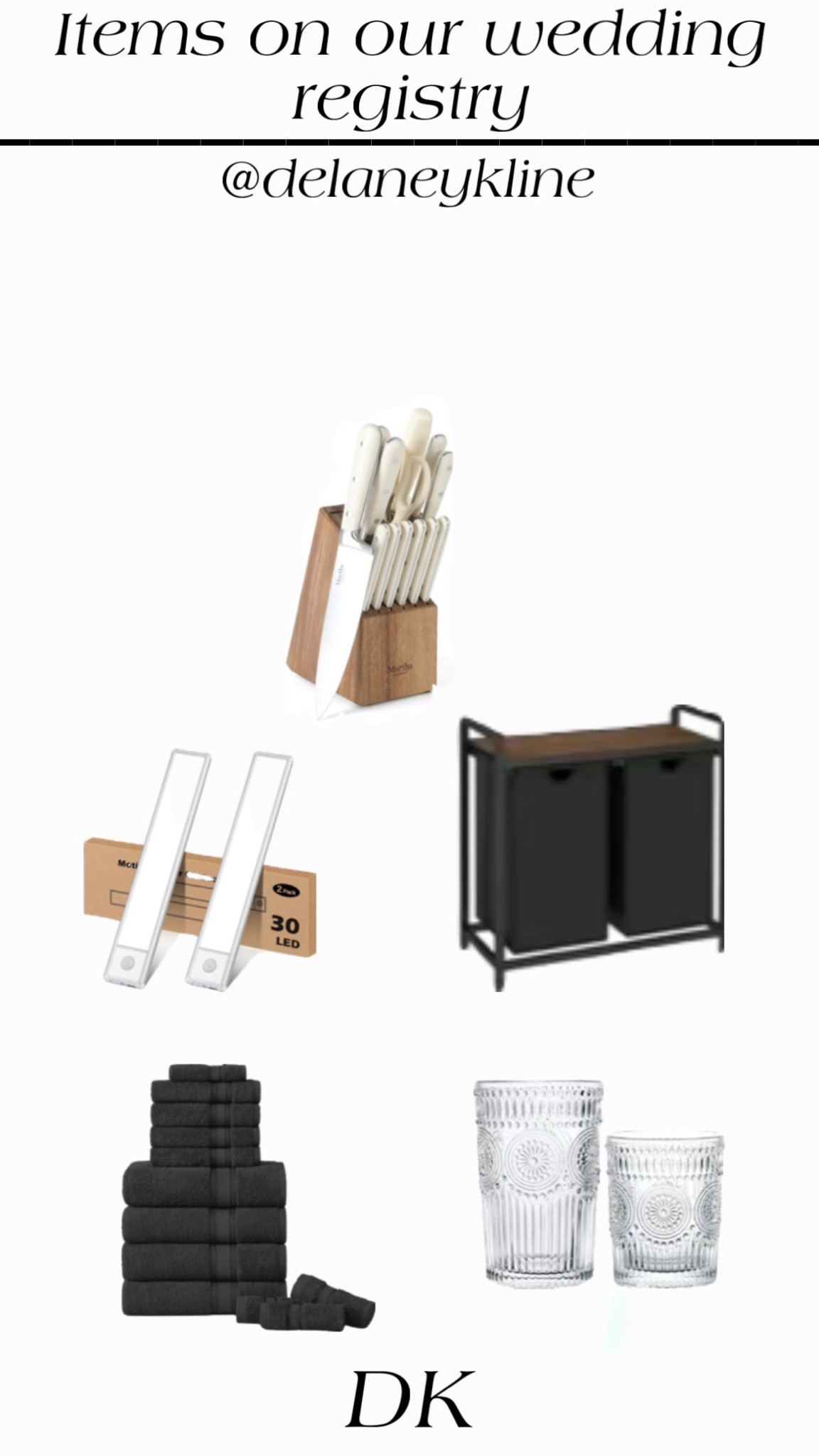 items we put on our registry 💌