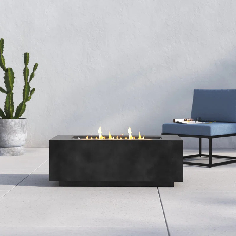 AllModern Rashid Concrete Propane Outdoor Fire Pit Table & Reviews | Wayfair | Wayfair North America