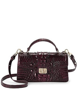BRAHMIN Melbourne Collection Genie Crossbody Bag - Oxblood | Dillard's