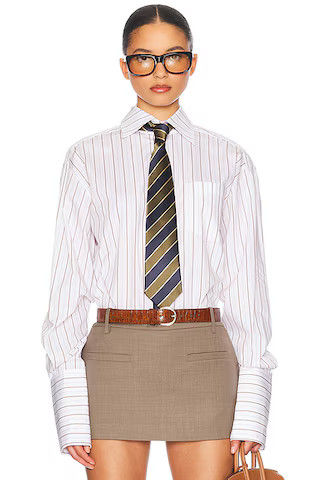 Classic Fit Stripe Poplin Shirt | FWRD 