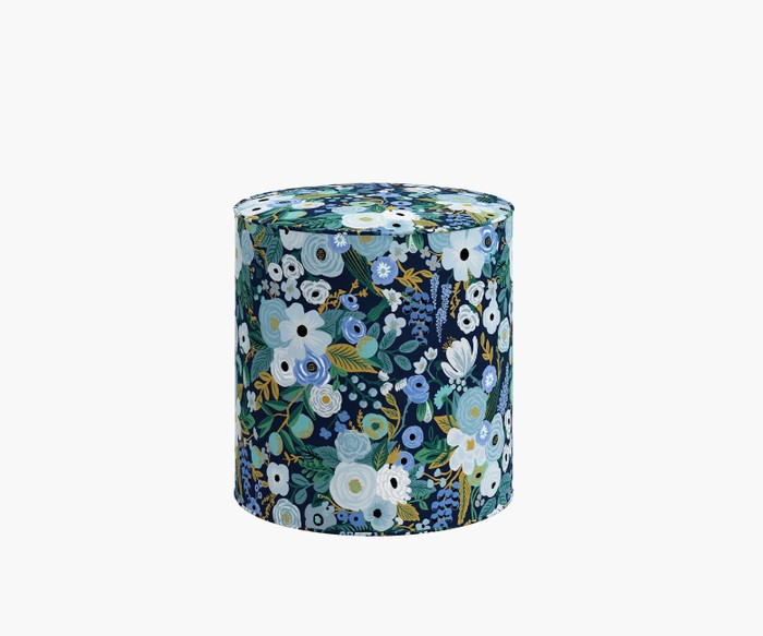 Garden Party Blue Billie Ottoman | Rifle Paper Co.