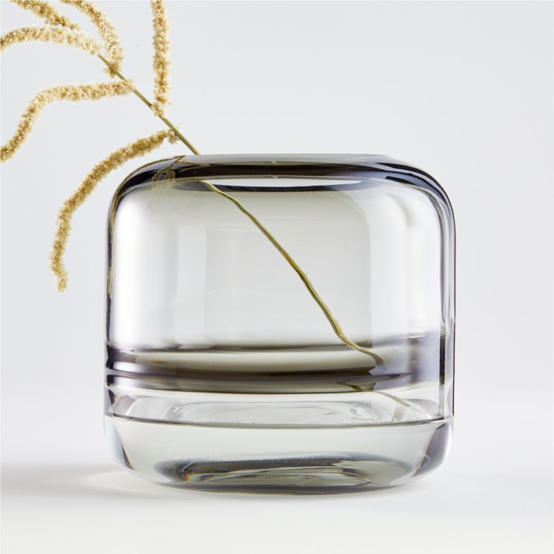 Daydream Black Swirl Small Glass Vase + Reviews | Crate and Barrel | Crate & Barrel