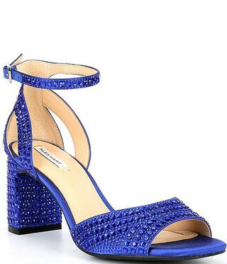 Ellise Rhinestone Ankle Strap Dress Sandals | Dillard's