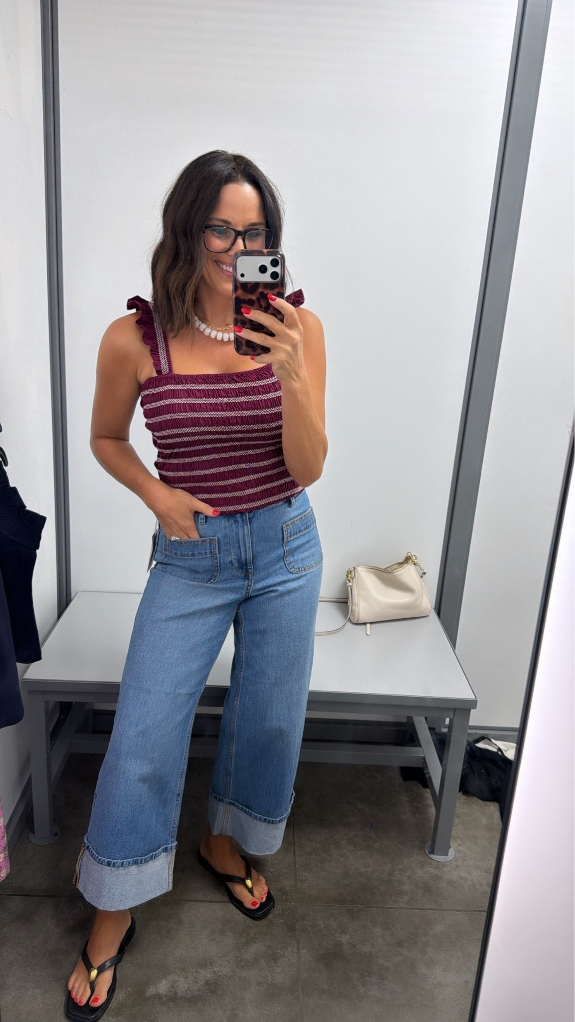 The top is such a good transition piece into fall 🍂 Paired it with these cuffed jeans and instantly got that elevated, boutique look. Wearing an XS in the top!

#WalmartFashion #WalmartFinds #AffordableFashion #FallStyle #BoutiqueStyle #DesignerInspired #DenimStyle #LTKStyle #LTKCreator #BudgetFashion