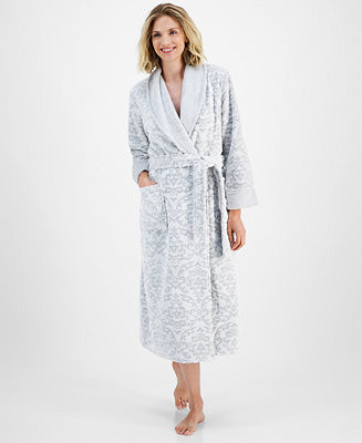 Women's Long Embossed Plush Robe, Created for Macy's | Macy's