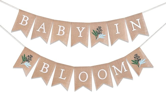 Banner de arpillera Baby in Bloom - Decoraciones de baby shower, suministros de fiesta de baby sh... | Amazon (US)
