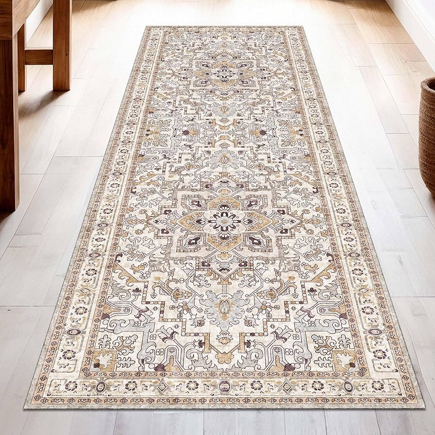 Washable Runner Rug 2.5x8 | Non Slip Rug Runners for Hallways, Entryways, Kitchens, Bathrooms, Be... | Amazon (US)