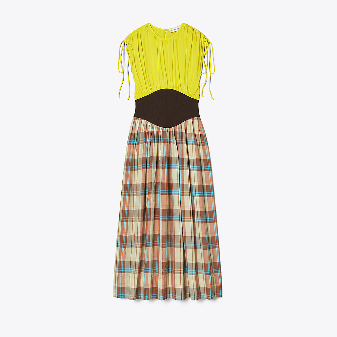 Tory Burch Silk Chiffon Plaid Dress | Tory Burch (US)
