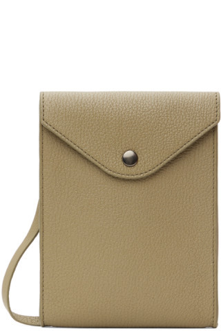 Taupe Enveloppe Strap Pouch | SSENSE