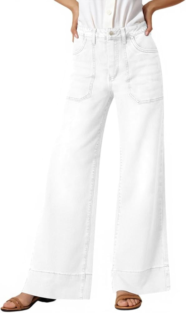 Cicy Bell Womens Wide Leg Jeans Baggy Casual High Waisted Boyfriend Loose Denim Pants with Pocket... | Amazon (US)