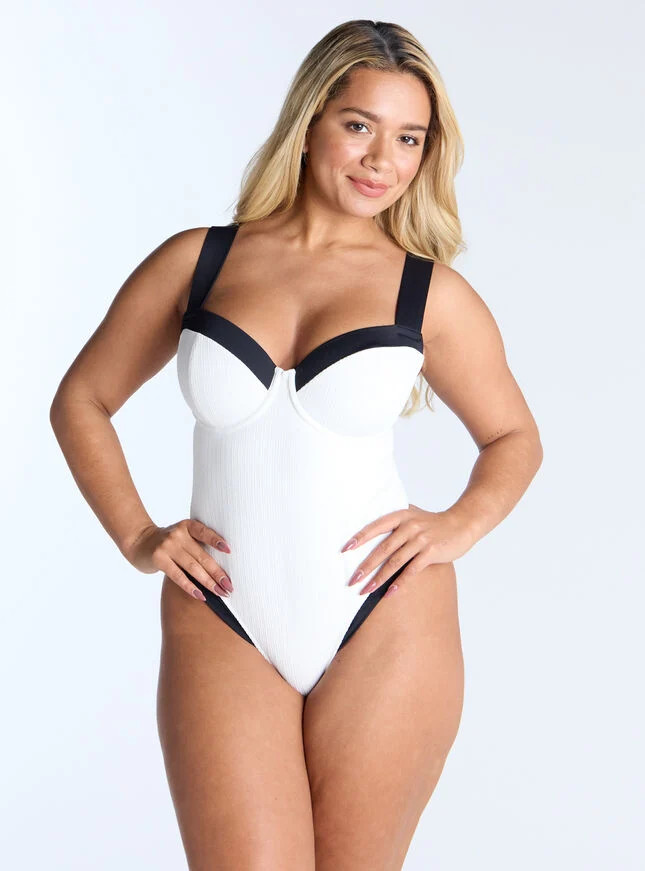 Rivoli Monochrome Swimsuit | Boux Avenue | Boux Avenue (UK)