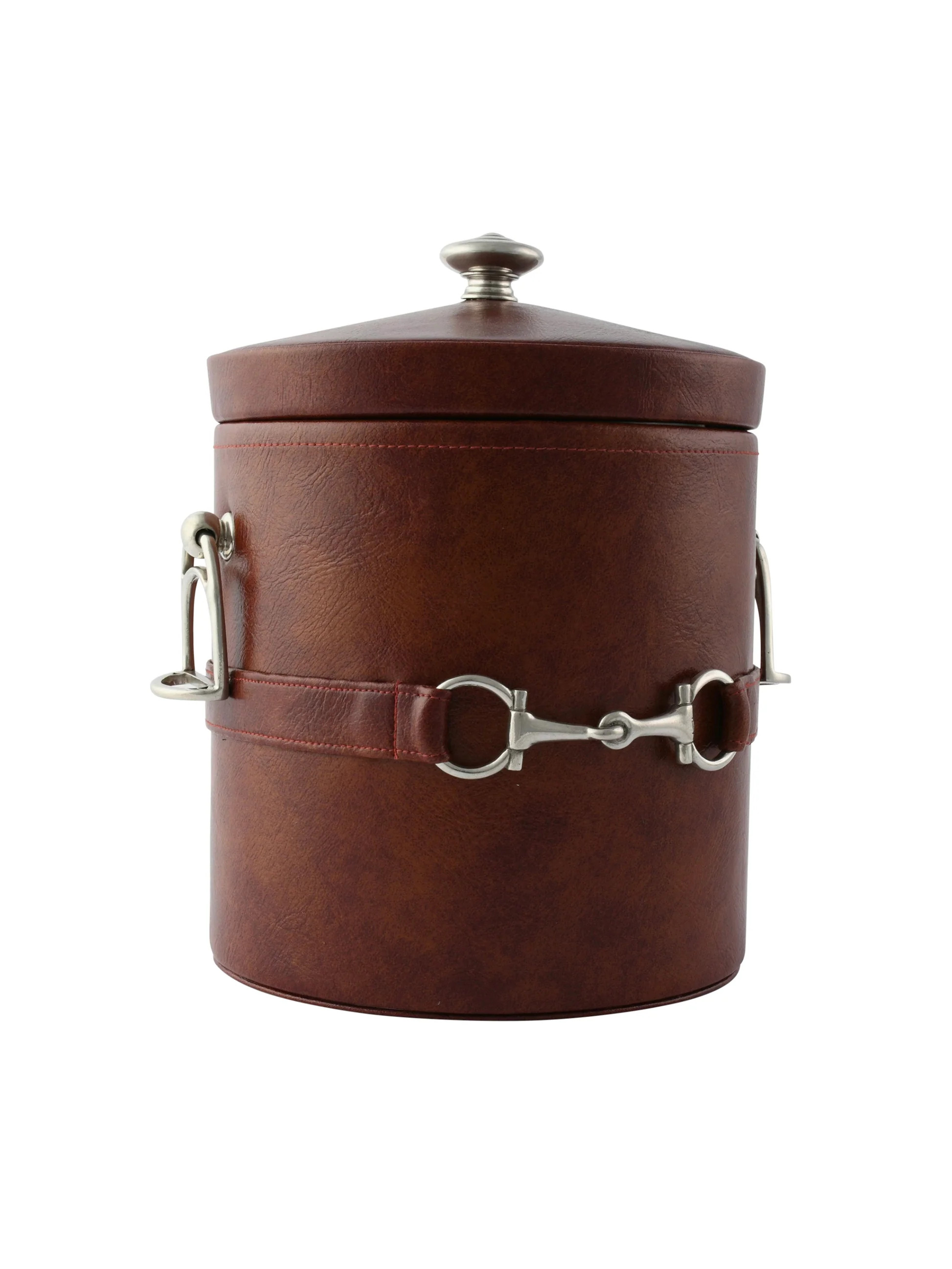 Equestrian Horse Bit Leather Ice Bucket | Weston Table
