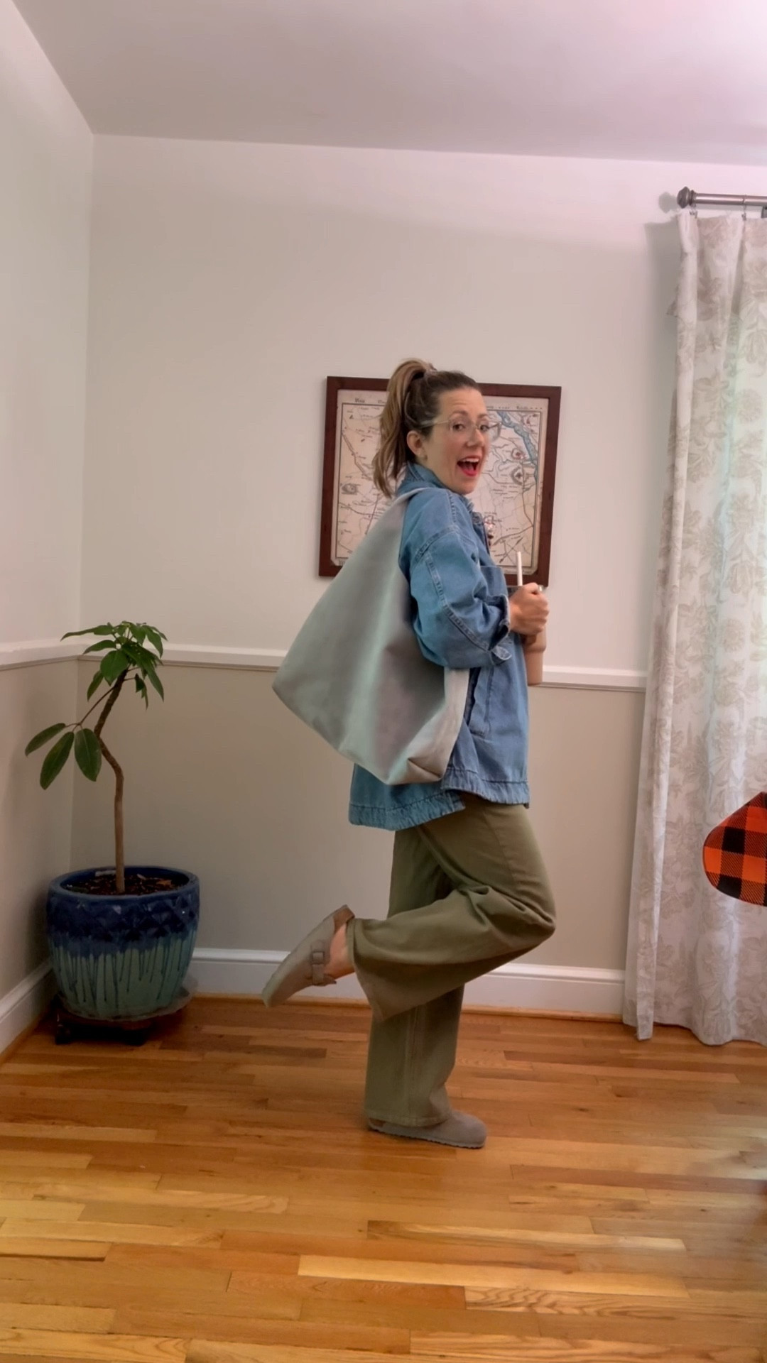 I'm a broken record but Tuesdays are all about casual comfort. Working from home, kids swim classes, and almost always an errand or two 🤣

These high waisted wide leg jeans are available in a few different color options and run true to size. I have them in two colors. 

This oversized denim jacket is the same as my gold one just in blue. I sized down one to a small and it's still perfectly oversized. 

This bandana was found by my mother in a gas station in the side of a highway somewhere 🤣 but I've linked some cute options below .

Suede hobo bag. Birkenstocks Boston Mule  

#LTKFindsUnder50 #LTKSaleAlert #LTKStyleTip