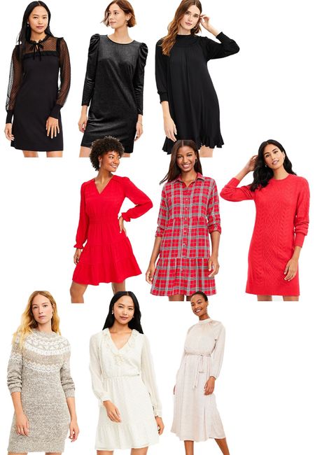 Which one of these holiday dresses from Loft would you choose? Shop red dresses, black dresses, and white dresses today. 

#LTKHoliday #LTKSeasonal #LTKunder100