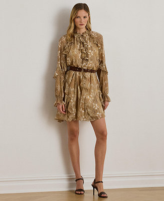 Women's Georgette Short Sleeve Dress | Macy's