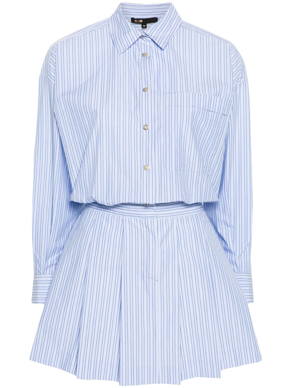 Maje Striped Cotton Shirtdress  - Farfetch | Farfetch Global