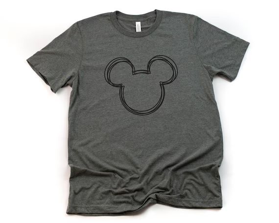 Scribble Mickey Adult Unisex T Shirt  Disney Trip Matching - Etsy | Etsy (US)