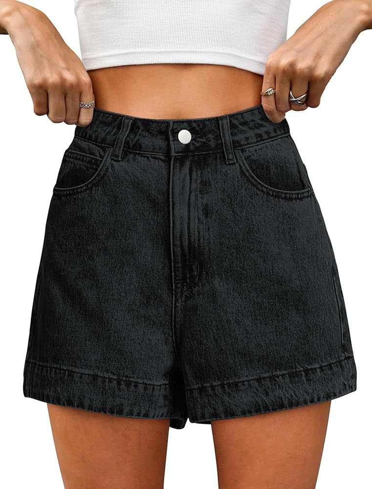 Eddoyee Jeans Shorts for Women Stretchy Bermuda High Waisted Distressed Ripped Roll Up Denim Shor... | Amazon (US)