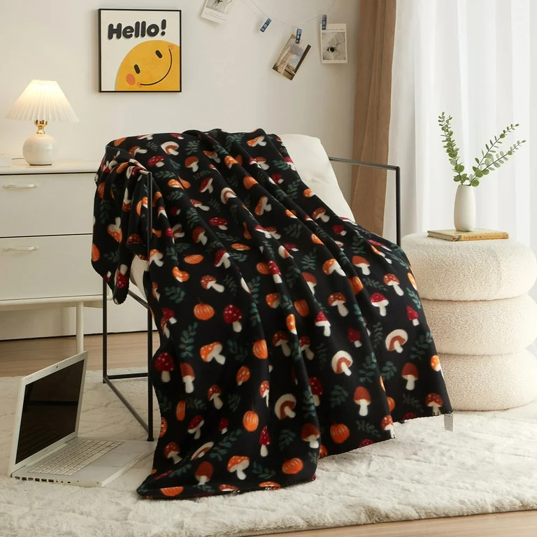 Mainstays Mushroom Fleece Throw - Walmart.com | Walmart (US)