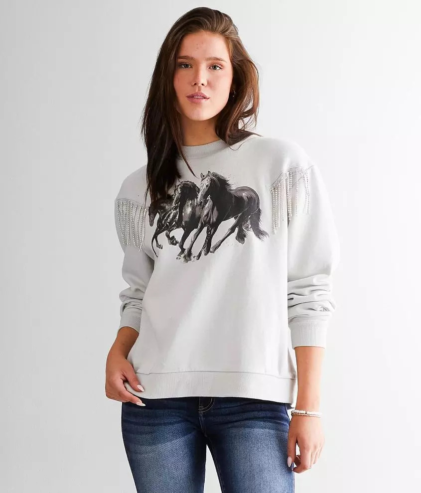 Horse Oversized Pullover | Buckle