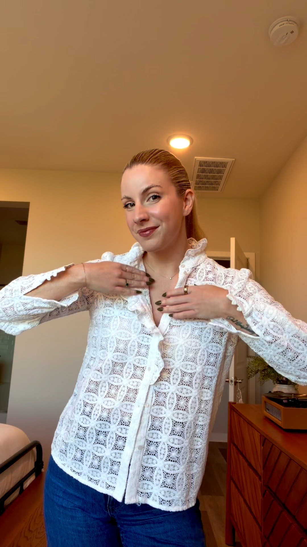 sezane winter uniform 🤎
denim wide leg trousers + lace blouse + the navy betty cardigan = effortless french girl energy all day. pairing it with the sydney scrunchie + axelle boots + farrow bag for that perfect elevated winter combo.

#sezane #frenchgirlstyle #quietluxury #winteroutfit #ootd #classicstyle #effortlesschic #everydaystyle #capsulewardrobe #wintercapsulewardrobe #elevatedbasics #fallwinterstyle #timelessstyle #winterfashion #streetstyleinspo

#LTKSeasonal #LTKHoliday #LTKStyleTip #LTKWinter


#LTKSeasonal #LTKootd #LTKGiftGuide