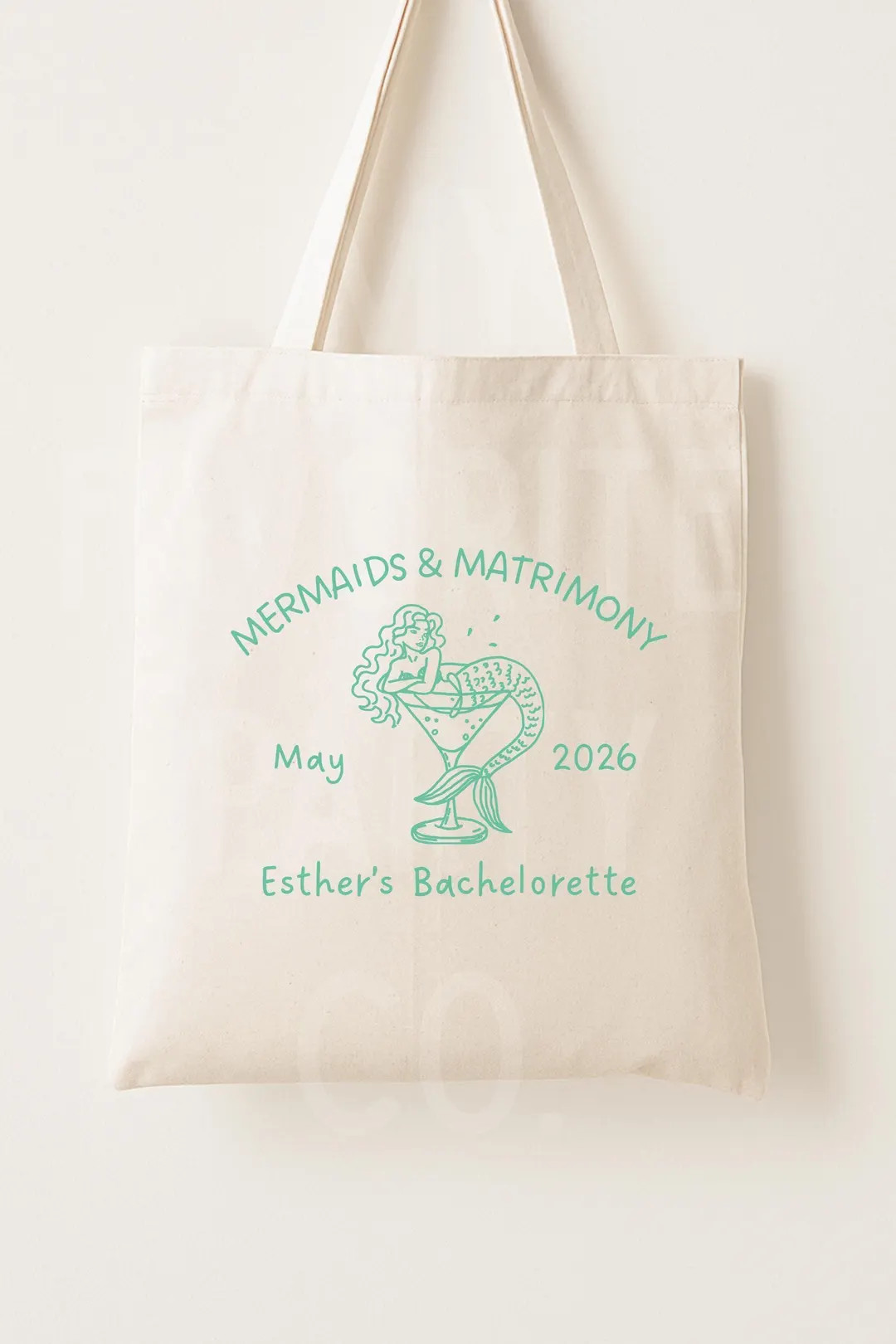Mermaids and Matrimony Tote - Mermaid Bachelorette Party Favor - Etsy | Etsy (US)