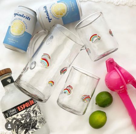 🌈🌈🌈 Cheers! These glasses and pitcher were my hyperfixation find in Summer 2020 and the JOY they have provided since is beyond. They’re part of the #LTKxAnthro sale, lucky you! (Do I need more!?) 

#LTKhome #LTKFind #LTKxAnthro