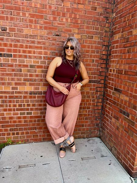 ✨SIZING•PRODUCT INFO✨
⏺ Maroon Ribbed High-Neck Fitted Tank - L - TTS @targetstyle 
⏺ Pink Wide Leg Denim Jeans - wearing 17 but run a little big @targetstyle but also linked similar options!
⏺ Maroon Hobo Bag •• mine no longer available from @walmartfashion but linked similar from @amazonfashion 
⏺ Pink Ballet Flats with Gingham Ribbon •• currently low stock from @sheinofficial - so linked similar from @amazonfashion 
⏺ Shaping Cami - XL - TTS @shapermint 

Monochromatic, maroon, pink, burgundy, wide leg jeans, rolled jeans, denim, jeans, hobo bag, shoulder bag, bodysuit, tank, ribbed, sunglasses, ballet flats, flats, ribbon

#target #targetfinds #founditattarget #targetstyle #targetfashion #targetoutfit #targetlook #ballet #flats #balletflats Ballet flats, cute ballet flats, cute flats, affordable ballet flats, ballet flats under $30, ballet flats under $50, outfit with ballet flats, how to style ballet flats, ballet flats outfit, ballet flats style, ballet flats inspo, ballet flats ootd, ballet flats look, casual ballet flats #denimoutfit #jeansoutfit #denimstyle #jeansstyle #denim #jeans #style #inspo #fashion #jeansfashion #denimfashion #jeanslook #denimlook #jeans #outfit #idea #jeansoutfitidea #jeansoutfit #denimoutfitidea #denimoutfit #jeansinspo #deniminspo #jeansinspiration #deniminspiration  #pink #pinklook #lookswithpink #outfitwithpink #outfitsfeaturingpink #pinkaccent #pinkoutfit #pinkoutfits #outfitswithpink #pinkstyle #pinkoutfitideas #pinkoutfitinspo #pinkoutfitinspiration #bodysuit #bodysuits #bodysuitlook #tank #tankbodysuit #bodysuitfashion #bodysuitoutfit #bodysuitoutfitinspiration #bodysuitoutfitinspo #lookswithbodysuits #outfitwithbodysuit #bodysuitstyle #stylewithbodysuit 
#under10 #under20 #under30 #under40 #under50 #under60 #under75 #under100
#affordable #budget #inexpensive #size14 #size16 #size12 #medium #large #extralarge #xl #curvy #midsize #pear #pearshape #pearshaped
budget fashion, affordable fashion, budget style, affordable style, curvy style, curvy fashion, midsize style, midsize fashion

#LTKItBag #LTKFindsUnder50 #LTKStyleTip