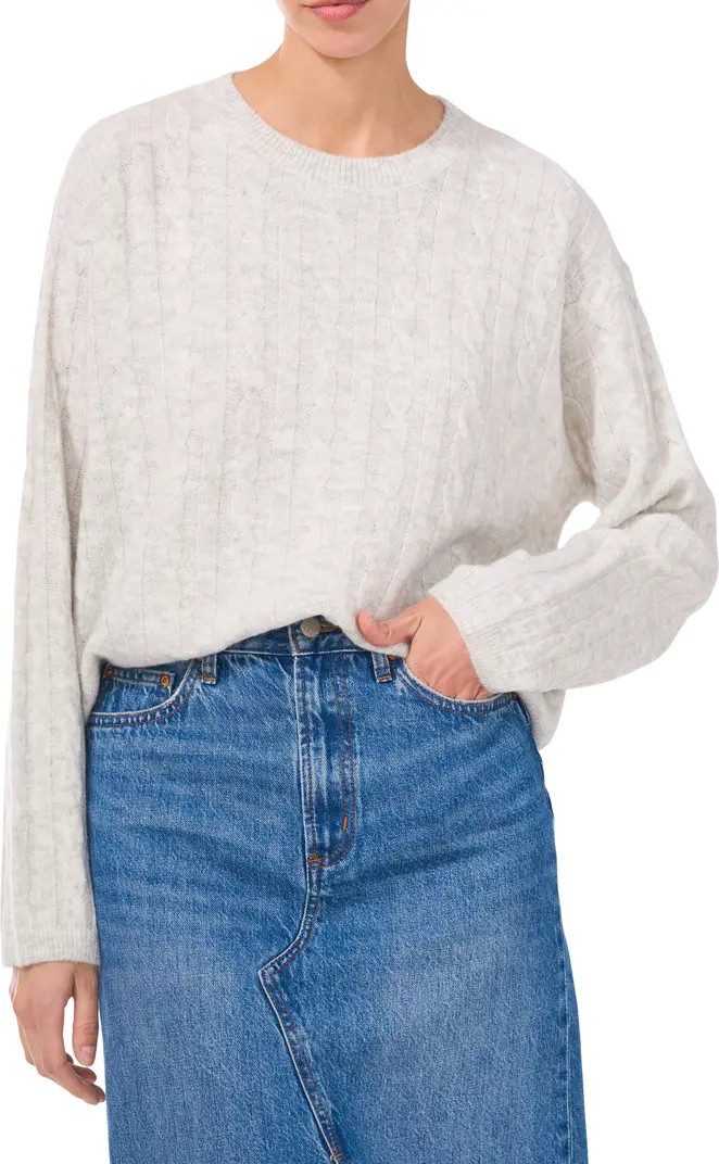 1.STATE Mixed Stitch Crewneck Sweater | Nordstromrack | Nordstrom Rack