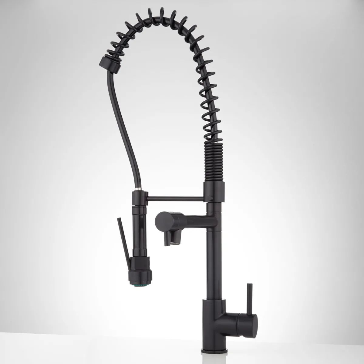 Levi 1.8 GPM 3 Handle Single Hole Pre Rinse Kitchen Faucet | Build.com, Inc.