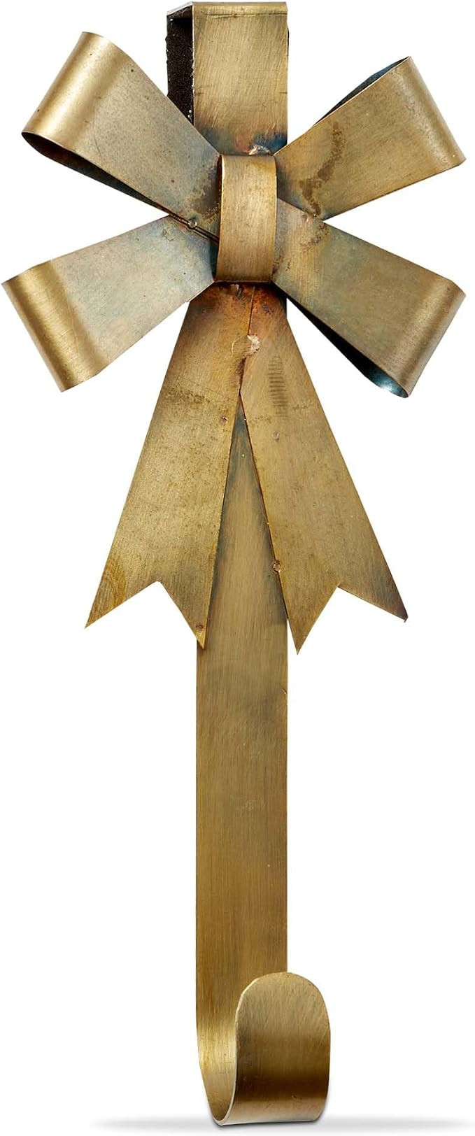 tag Antique Brass Gold Bow Wreath Hanger - Iron Wreath Holder for Christmas Decor - 5.5" L x 3.25... | Amazon (US)