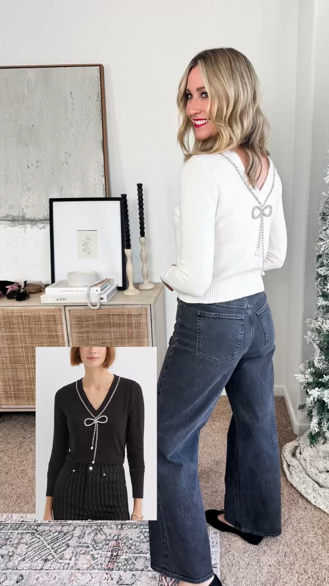 The prettiest sweater is back in black! Wear the bow in front or back


#LTKOver40 #LTKHoliday #LTKSeasonal