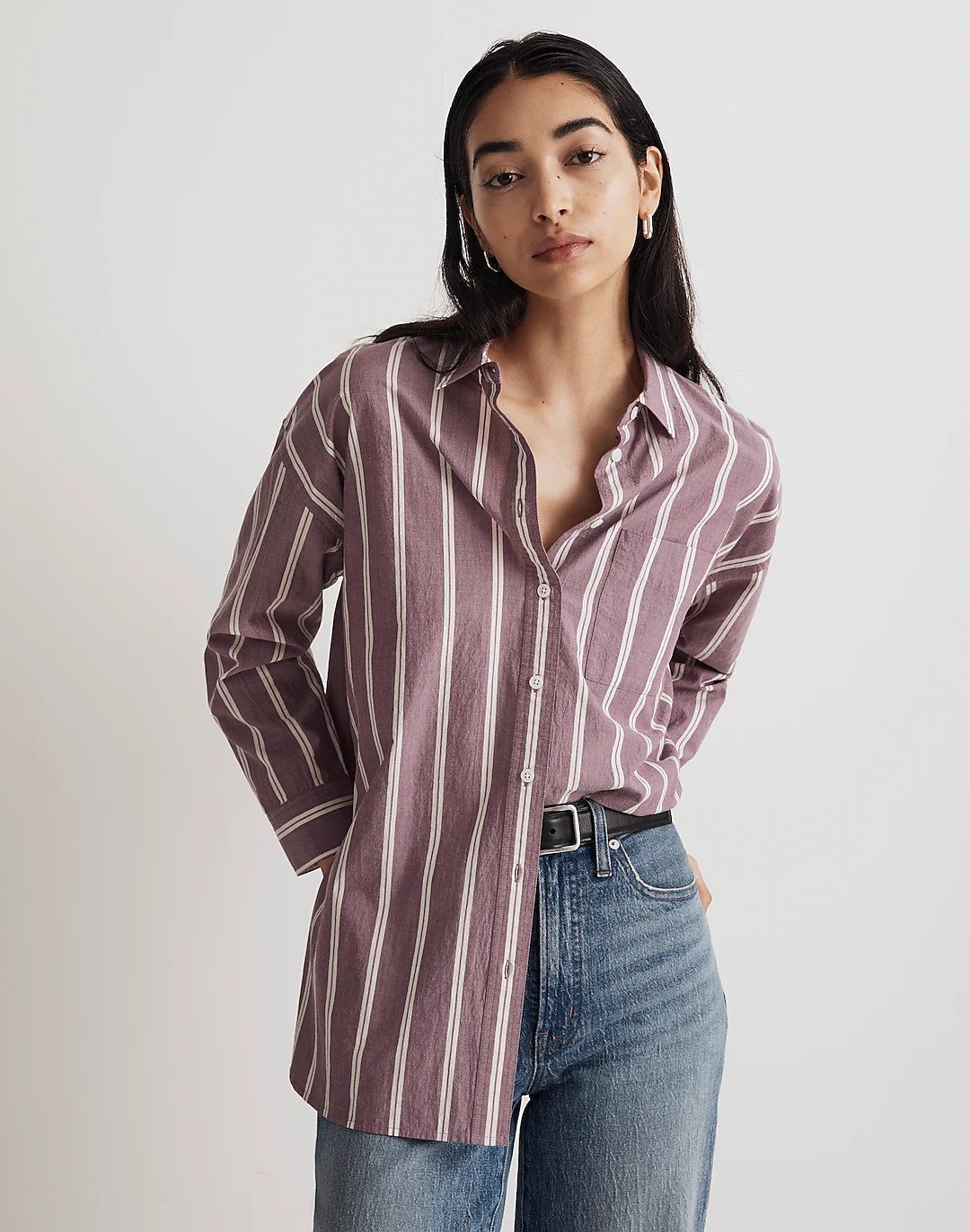 The Signature Poplin Oversized Shirt | Madewell