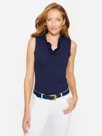 Durham Sleeveless Ruffle Top | J.McLaughlin