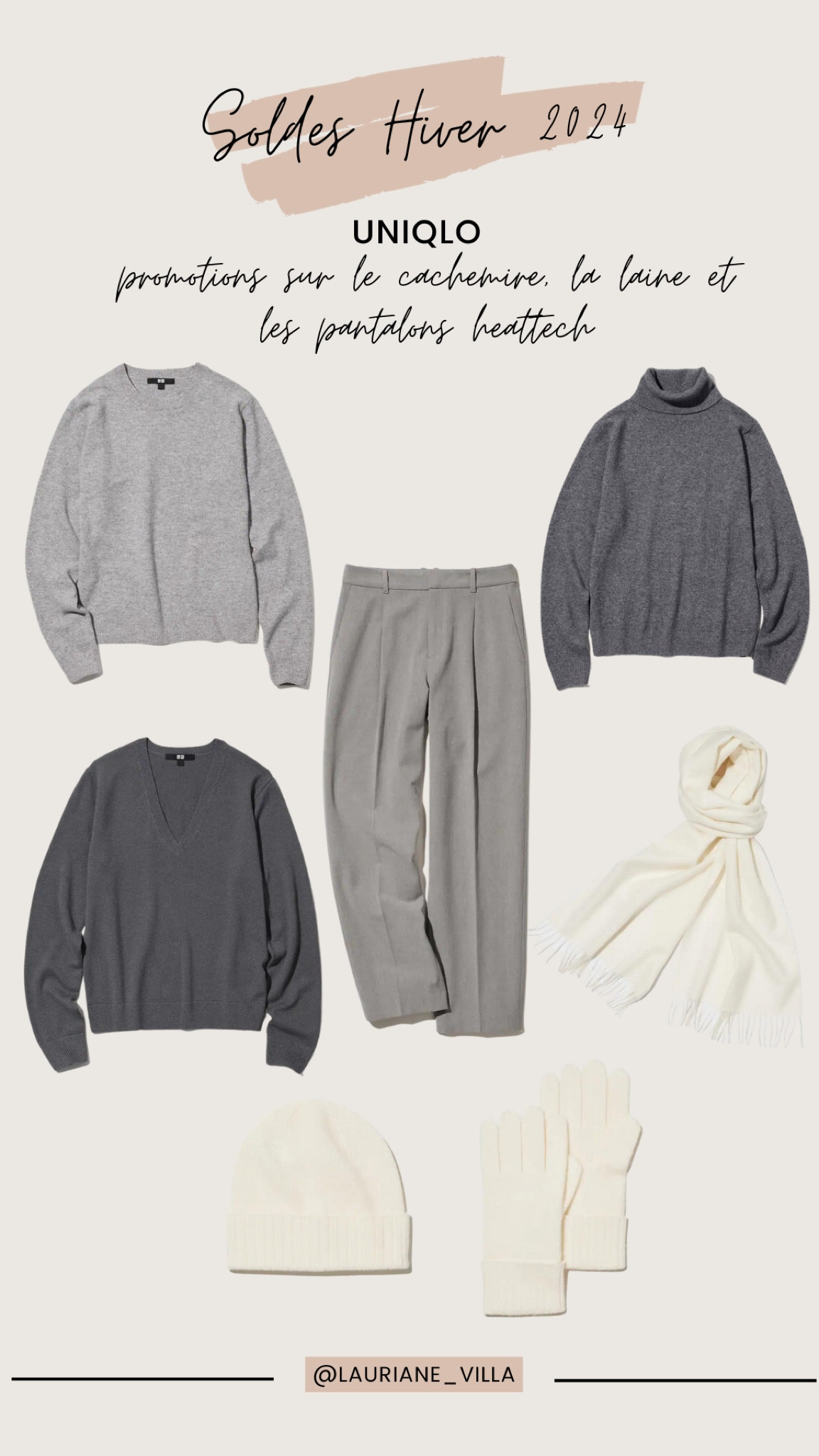 SOLDES HIVER 2024 
UNIQLO 
Promotions sur le cachemire, la laine et les pantalons heattech

#LTKsalealert #LTKSeasonal #LTKeurope