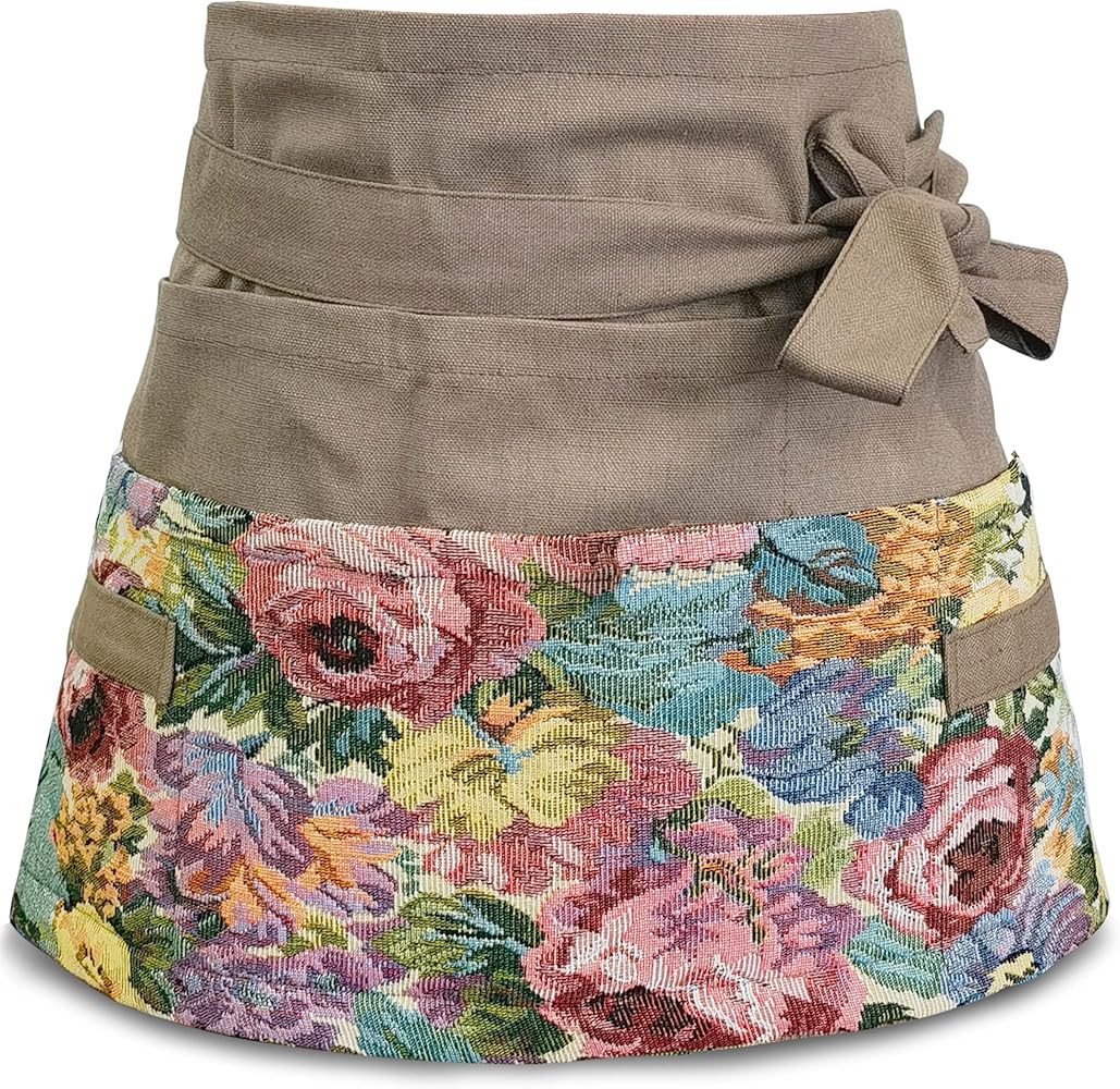 Garden Apron for Woman Gardening Florist Apron Half Apron Harvesting Apron Floral Gathering Apron... | Amazon (US)
