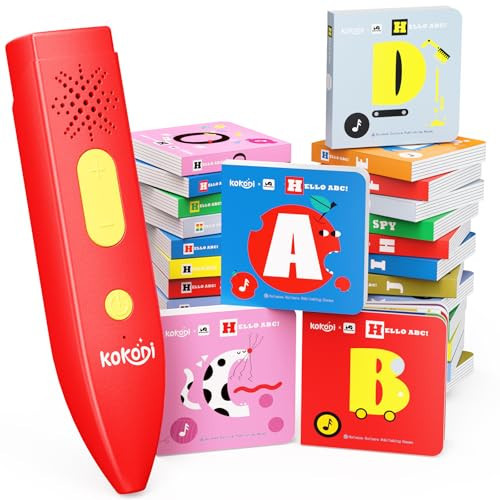 KOKODI Talking Pen 30 Small Books Sets, Interactive Audio Sound Books Kids Learning Electronic Toys for Boys Girls, 30 Palm Books Focused Mini Board Books for Educational Tiny Block Book Learning | Amazon (US)