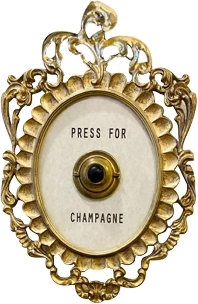 Press for Champagne Button - Mini Door Ring Bell, Themed Decor Wall Plaque Ornament Gift for Part... | Amazon (US)
