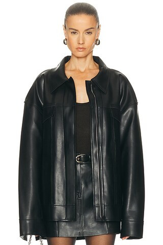 Norma Kamali Oversized Jacket in Black - Black. Size S (also in L, M, XS). | FWRD 