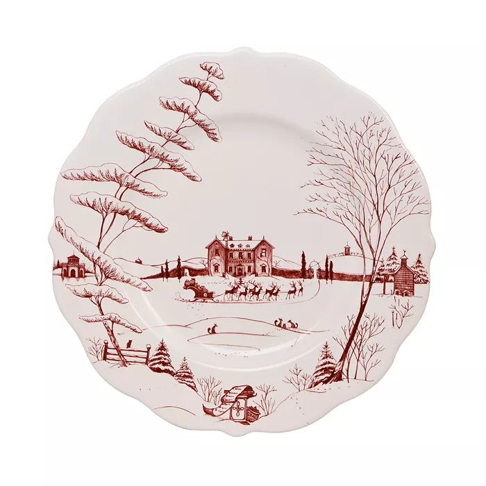 Country Estate Scallop Dinner Plate Winter Frolic, Christmas Eve Ruby | Bloomingdale's (US)