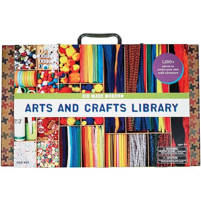 Kid Made Modern Arts And Crafts Library Set - Kid Craft Supplies, Art Projects In A Box | Amazon (US)