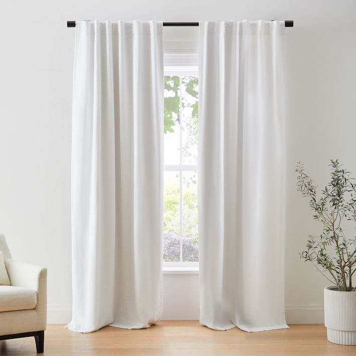 European Flax Linen Blackout Curtain | West Elm (US)