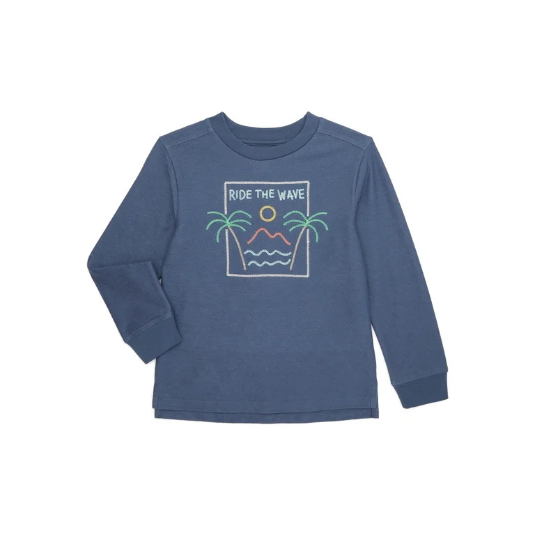 365 Kids From Garanimals Boys Mix and Match Long Sleeve Slub Jersey Graphic Tee, Sizes 4-10 | Walmart (US)