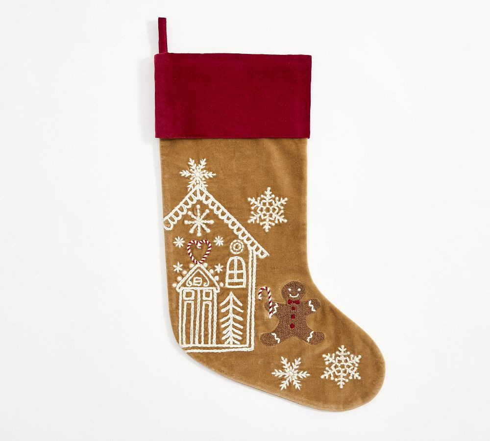 Embellished Velvet Stockings | Pottery Barn (US)